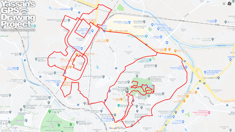 GPSアート　成田山の牛2021