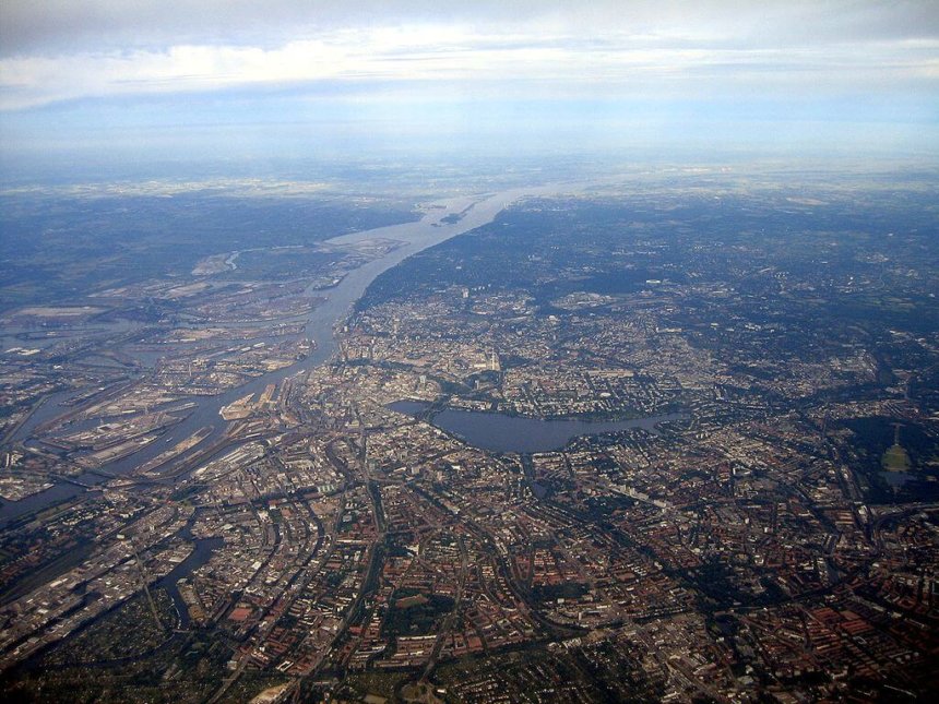 ハンブルクの空撮