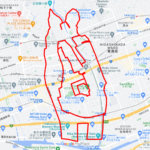 本住吉神社のうさぎ（神戸市東灘区）のGPSアート