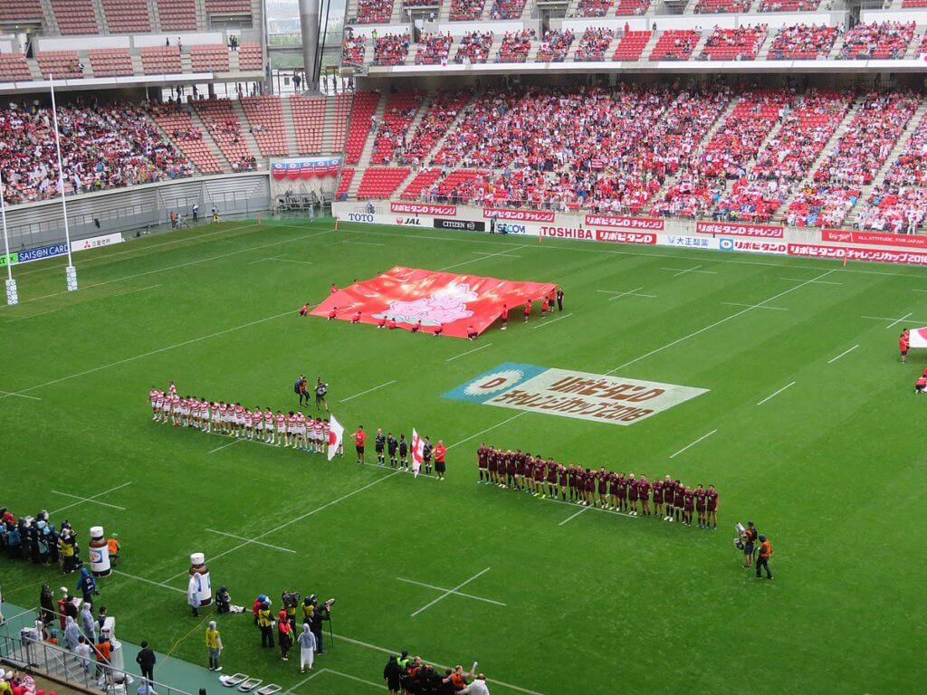 豊田スタジアムで開催されたラグビー日本代表戦