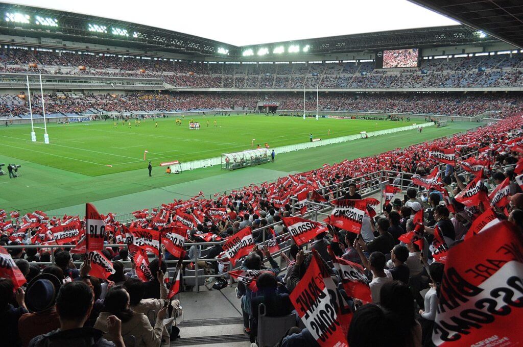 横浜国際総合競技場（日産スタジアム）で開催されたラグビー日本代表戦