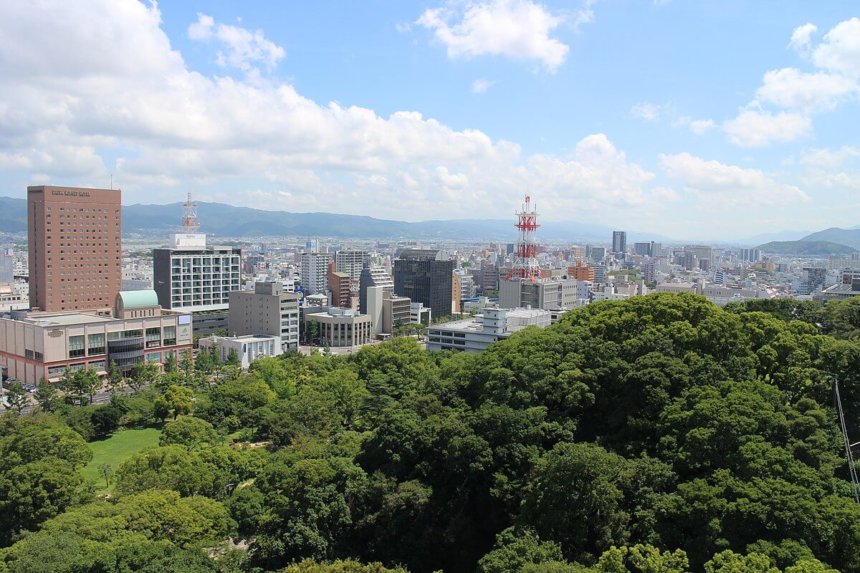 和歌山城から見える風景