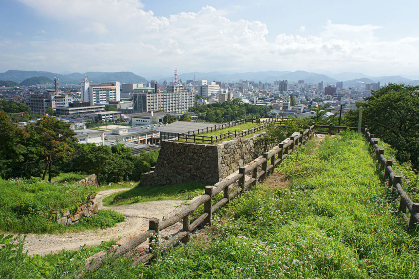 鳥取城址から眺める鳥取市街地