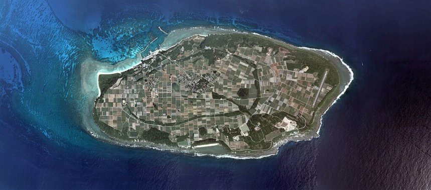 波照間島の空中写真