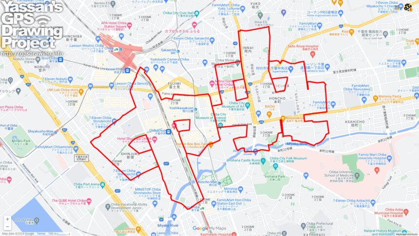 中央（千葉市中央区）のGPSアート