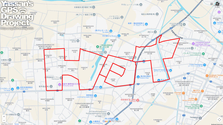 伊達市のHOT（福島県伊達市）のGPSアート