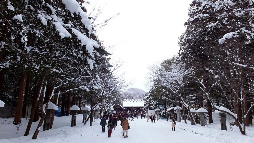 雪の北海道神宮
