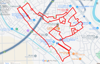 駒形神社の馬（群馬県前橋市）のGPSアート