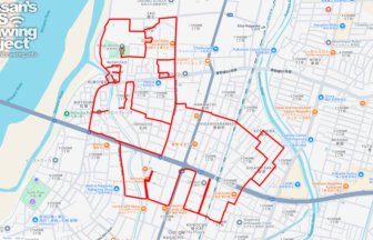 金峯神社の馬（新潟県長岡市）のGPSアート