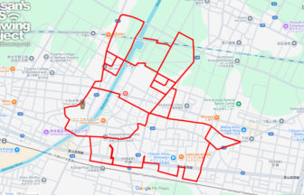 十社大神の馬（富山県射水市）のGPSアート