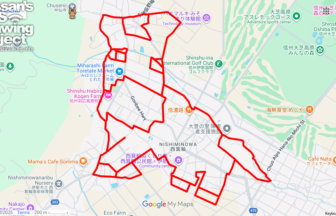 仲仙寺の馬（長野県伊那市）のGPSアート