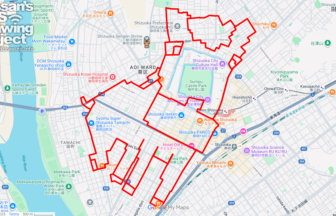 静岡浅間神社の馬（静岡県静岡市）のGPSアート