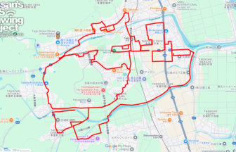 多度大社の馬（三重県桑名市）のGPSアート