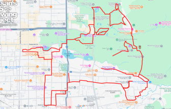 春日大社の馬（奈良県奈良市）のGPSアート