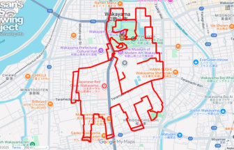 和歌山城の馬（和歌山県和歌山市）のGPSアート