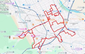 金刀比羅宮の馬（香川県琴平町）のGPSアート