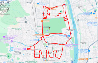 阪神競馬場の馬（兵庫県宝塚市）のGPSアート