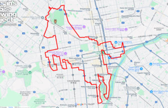 札幌競馬場の馬（北海道札幌市）のGPSアート