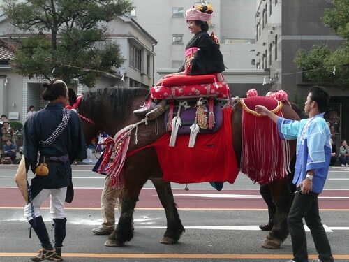 宮崎神宮大祭のシャンシャン馬