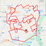 滅鬼の鬼（富山県富山市）のGPSアート