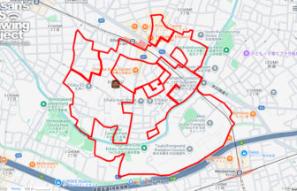 永福の鬼（東京都杉並区）のGPSアート