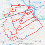 大福の鬼（岡山県岡山市）のGPSアート