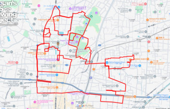 善光寺の馬（長野県長野市）のGPSアート