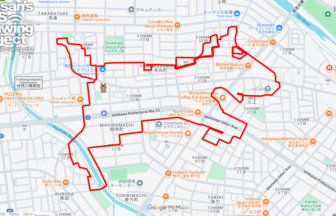 御馬神社の馬（石川県金沢市）のGPSアート