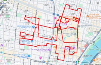 ウインズ浅草の馬（東京都台東区）のGPSアート