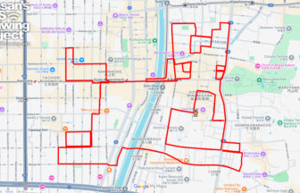 ウインズ京都の馬（京都府京都市東山区）のGPSアート