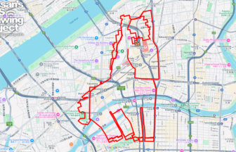 ウインズ梅田の馬（大阪府大阪市北区）のGPSアート