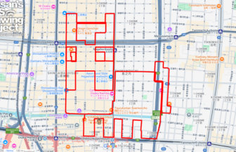 ウインズ道頓堀の馬（大阪府大阪市中央区）のGPSアート