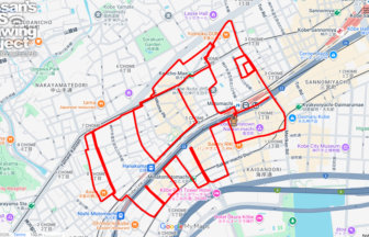 ウインズ神戸の馬（兵庫県神戸市中央区）のGPSアート