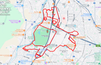 小倉競馬場の馬（福岡県北九州市）のGPSアート