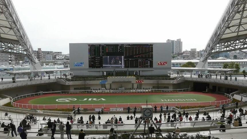 阪神競馬場のパドック