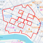 桜町のさくら（茨城県土浦市）のGPSアート