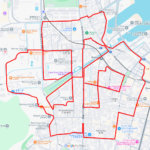 園城寺のさくら（滋賀県大津市）のGPSアート