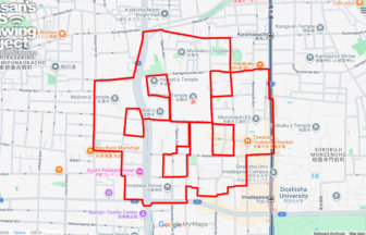 妙顕寺のさくら（京都府京都市上京区）のGPSアート