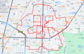 金剛寺のさくら（大阪府大阪市鶴見区）のGPSアート