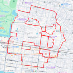 桜町のさくら（兵庫県明石市）のGPSアート