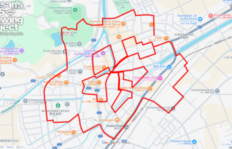 愛宕山公園のさくら（島根県出雲市）のGPSアート