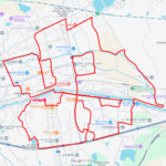 里見川周辺緑地のさくら（岡山県浅口市）のGPSアート