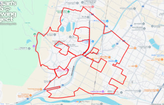 不動の滝カントリーパークのさくら（香川県三豊市）のGPSアート