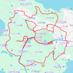 名護屋城跡のさくら（佐賀県唐津市）のGPSアート