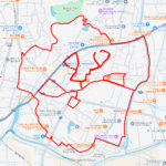 岡岳公園のさくら（熊本県宇城市）のGPSアート