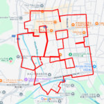 舞鶴公園のさくら（宮崎県高鍋町）のGPSアート