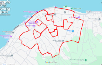 桜島のさくら（鹿児島県鹿児島市）のGPSアート