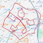 桜町のさくら（山口県下松市）のGPSアート