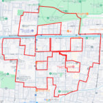 桜町のさくら（東京都小金井市）のGPSアート