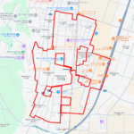 お物見公園のさくら（岩手県奥州市）のGPSアート